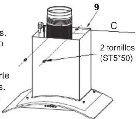 9 C 2 tornillos (ST5*50)
