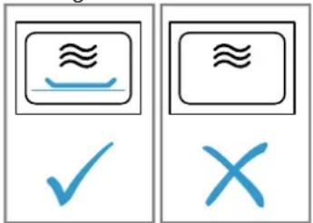 Two identical icons showing a boat with a wavy line and a checkmark and an X symbol, likely indicating equivalence or verification.