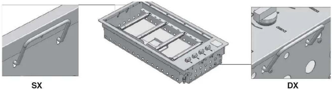 Artusi ABBQ1B - TO FACILITATE INSERTION IN THE CABINET, THE PRODUCT HAS SPECIFIC LIFTING HANDLES (SEE FIGURE BELOW) - 1