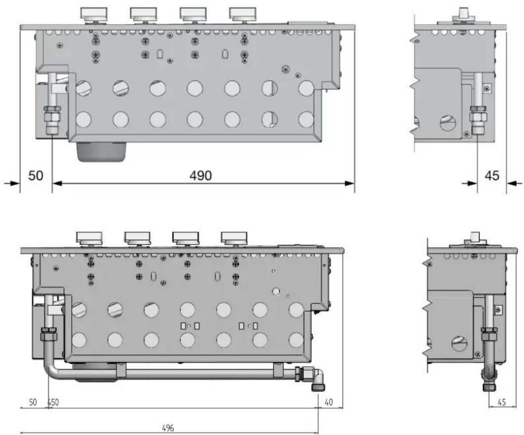 Artusi ABBQ1B - NOTE: - After installation, use soapy water to check the perfect seal of the entire connection system. DO NOT USE AN OPEN FLAME TO CHECK THE GAS SEAL. - 1