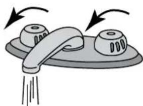 Illustration of a hand gripping a device with two circular components, no text or symbols present