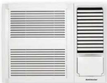Front view of a white ventilation grille with horizontal slats and a side panel labeled 'Ambulator' (no text or symbols on the grille itself)