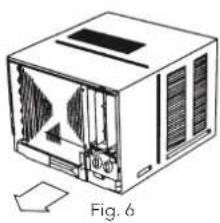 Technical illustration of a computer unit with fan and ventilation slots, labeled Fig. 6 (no text or symbols on the diagram itself)