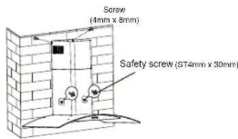 Screw (4mm x 8mm) Safety screw (5T4mm x 30mm)