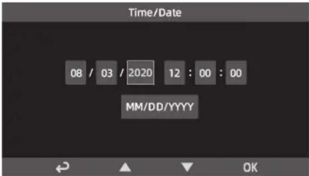 Time/Date 08 / 03 / 2020 12 : 00 : 00 MM/DD/YYYY OK