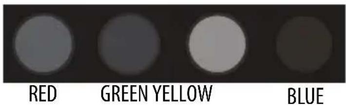 RED GREEN YELLOW BLUE