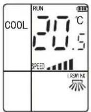 RUN COOL 20.5 °C SPEED LRSWING