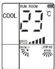 RUN ROOM COOL 23°C SPEED SING 1 LRSNING
