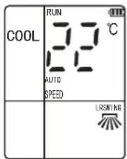 RUN COOL 22 °C AUTO SPEED LRSNING