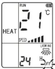RUN 21 C HEAT SPEED LRSWING 24 H OFF