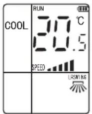 RUN COOL 20.5 °C SPEED LRSWING