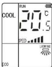 RUN COOL 20.5°C SPEED LRSNING ECO