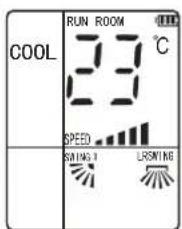 RUN ROOM COOL 23°C SPEED SING 1 LRSNING