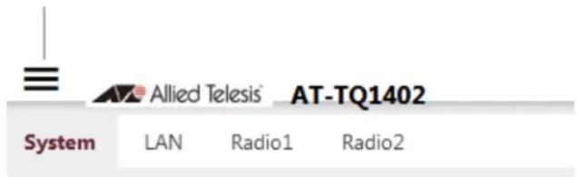 Allied Telesis AT-TQ1402 System LAN Radio1 Radio2