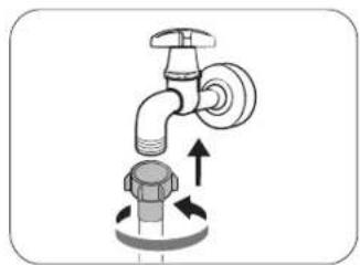 OMEGA OFLW1000AW - Connect the Water Supply Hose - 2