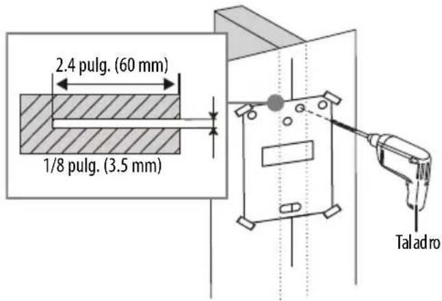 2.4 pulg. (60 mm) 1/8 pulg. (3.5 mm) Taladro