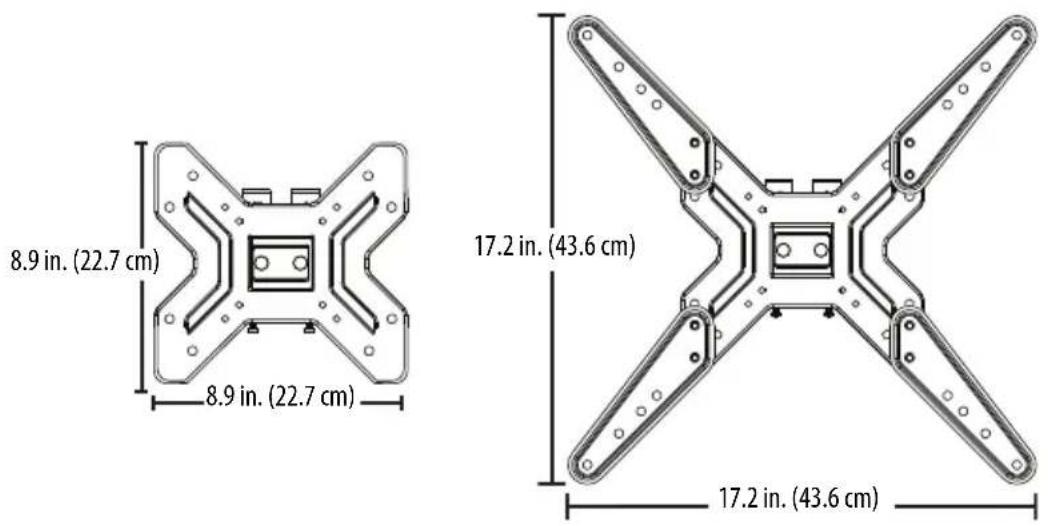 8.9 in. (22.7 cm) 8.9 in. (22.7 cm) 17.2 in. (43.6 cm) 17.2 in. (43.6 cm)