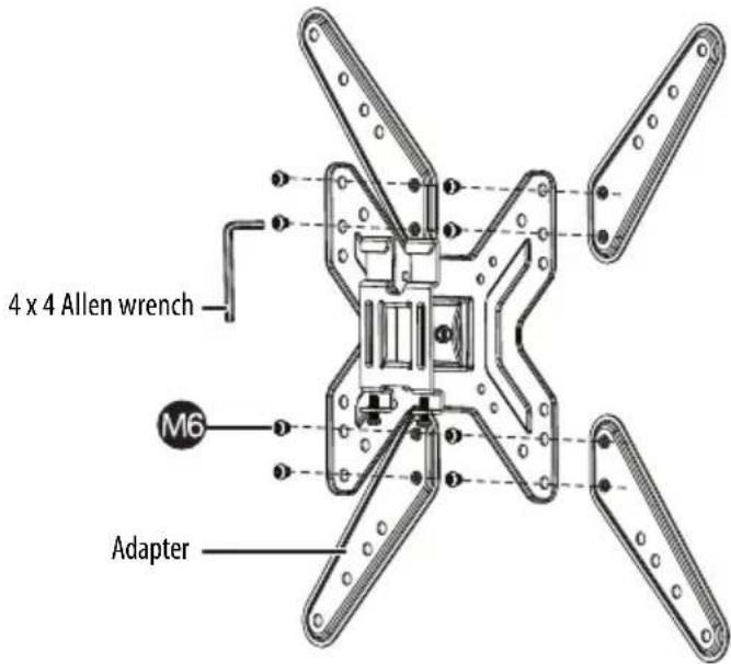 4 x 4 Allen wrench M6 Adapter