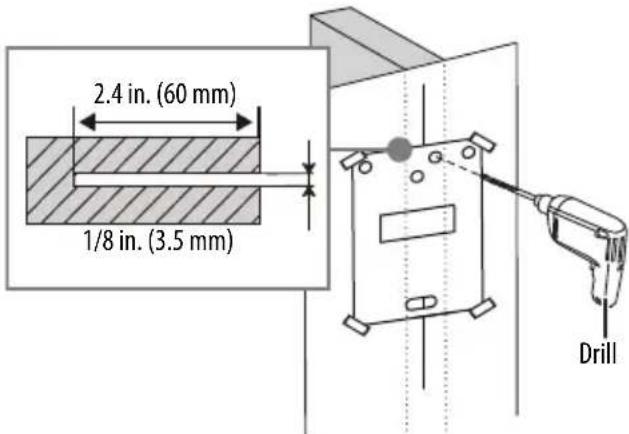 2.4 in. (60 mm) 1/8 in. (3.5 mm) Drill