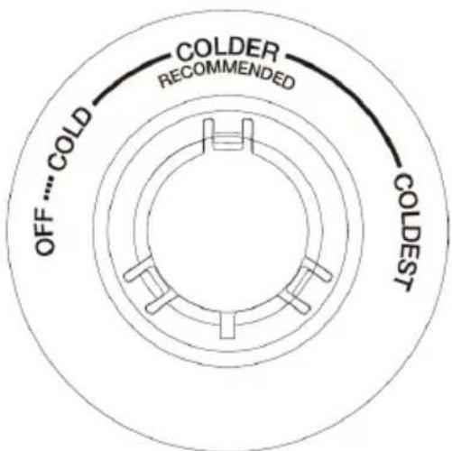 COLDER RECOMMENDED OFF .... COLD COLDEST