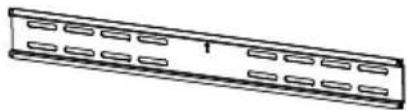 Simple line drawing of a rectangular object with internal compartments (no text or symbols)