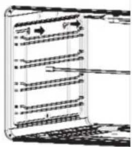 Artusi CAFI95X - Removing the hook-in racks - 2