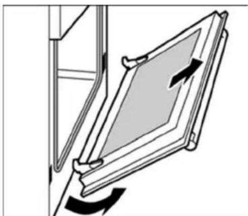 Artusi CAFI95X - Removing and fitting the appliance door - 3