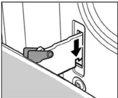Artusi CAFI95X - Fitting the appliance door Proceed as follows: - 2