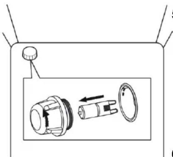 Artusi CAFI95X - Replacing the oven light bulb - 3