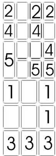 2 | 2 2 4 | 4 | 5 | | 4 | 5 5 1 | 1 | 1 3 3 3