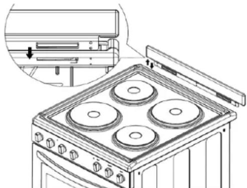 Euromaid EFF54SS - The installation the splash back - 1