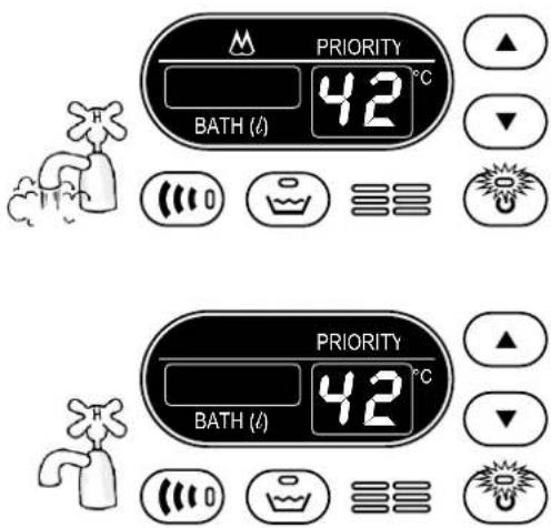 PRIORITY BATH (l) 42 °C PRIORITY BATH (l) 42 °C