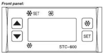 Front panel: SET STC-600