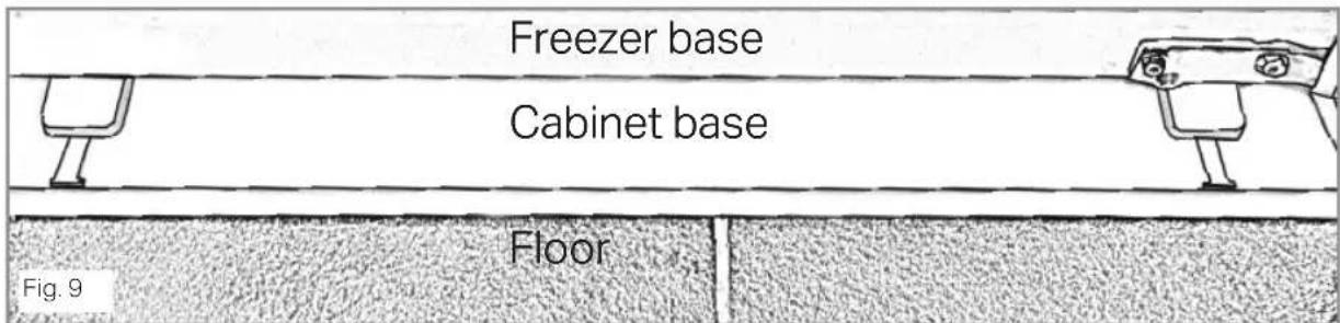 Freezer base Cabinet base Floor Fig. 9