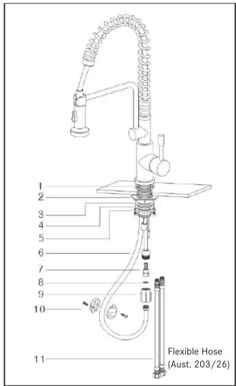 1 2 3 4 5 6 7 8 9 10 11 Flexible Hose (Aust. 203/26)