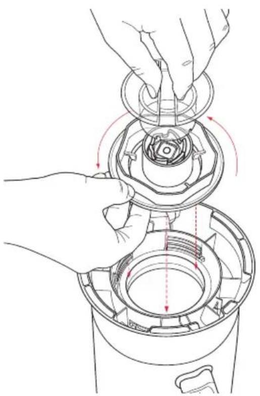 SUNBEAM MultiBlender PB5000 - To re-assemble the four-blade system in the glass jug (refer Fig.2) - 1