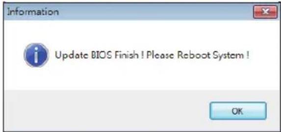 Information Update BIOS Finish ! Please Reboot System ! OK