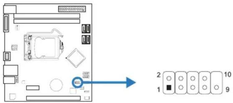BIOSTAR H61MHV3 - COM1: 序列埠接頭 - 1