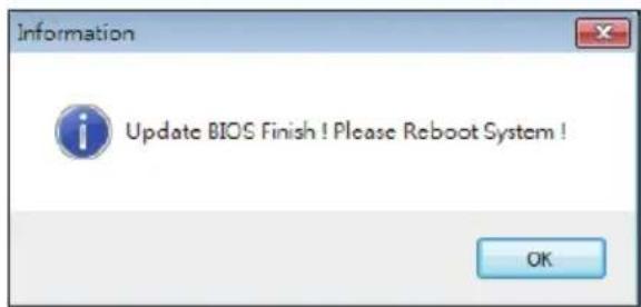 Information Update BIOS Finish ! Please Reboot System ! OK