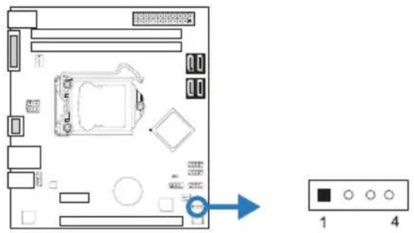 BIOSTAR H61MHV3 - SPKR: 揚聲器接頭 - 1
