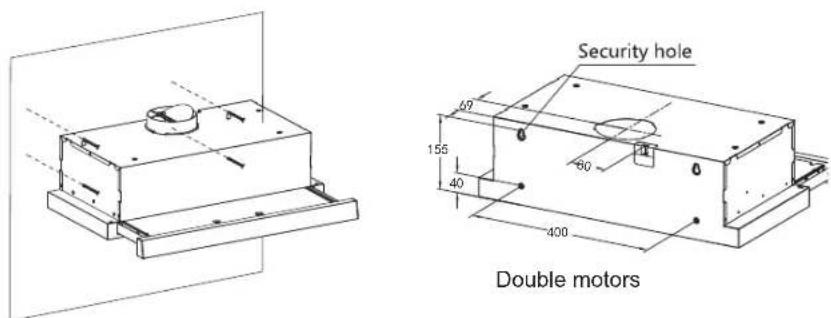 Security hole 40 155 60 40 400 Double motors