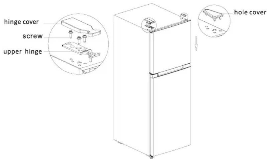 hinge cover screw upper hinge hole cover