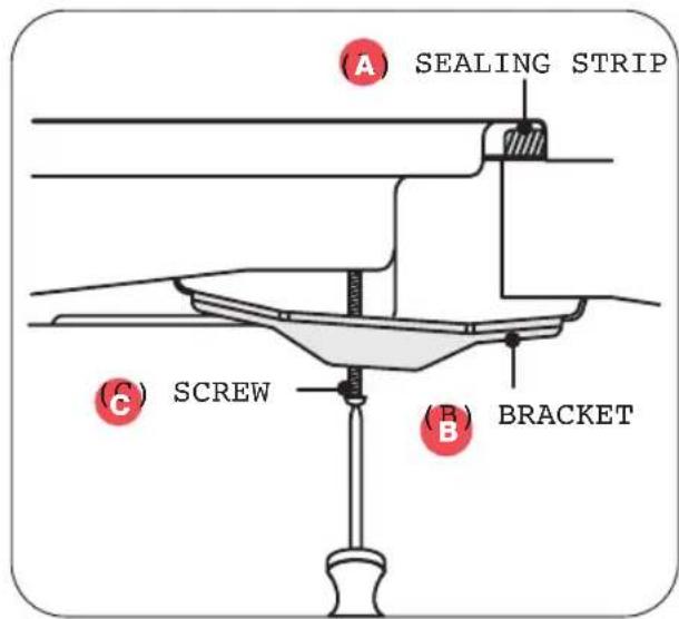 SEALING STRIP SCREW BRACKET