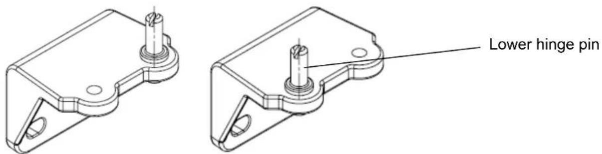 Lower hinge pin