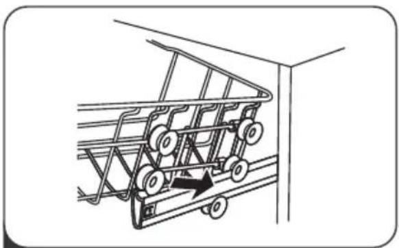 Diagram of a car chassis with wheels and an arrow indicating motion (no text or symbols)