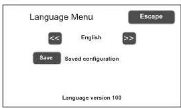FBT VAIE 4000 - set> LANGUAGE CONFIG. Selezione della lingua - 1