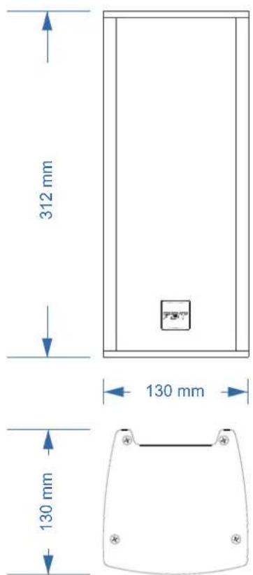 312 mm 130 mm 130 mm