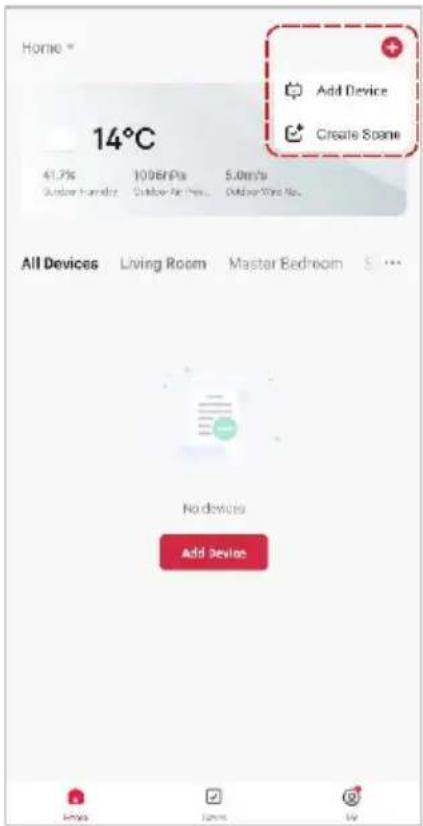 Home * 14°C 41.2% 1006Pa 5.0m/s Custom Home Outdoor Air Room Older Wire No. All Devices Living Room Master Bedroom No devices Add Device Add Device