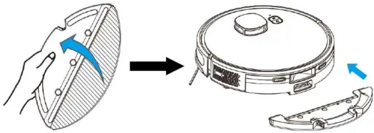 Diagram illustrating the process of removing a vacuum cleaner into a device, with Chinese annotations indicating the step and direction.