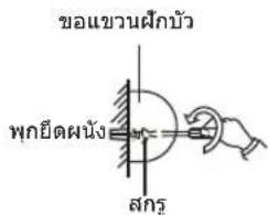 ขอแขวนฝักบัว พุกยืดผนัง สกรุ